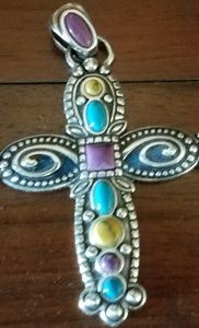 Brighton reversible cross pendant